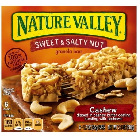 Nature Valley Sweet & Salty Nut Granola Bar Cashew (Pack of 16)