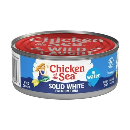 Chicken of the Sea Solid White Premium Albacore Tuna in Water  Wild Caught Tuna  5 Oz. Can (Pack of 1)