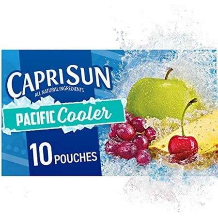 Capri Sun Pacific Cooler Mixed Fruit Naturally Flavored Kids Juice Drink Blend (10 Ct Box  6 Fl Oz Pouches)