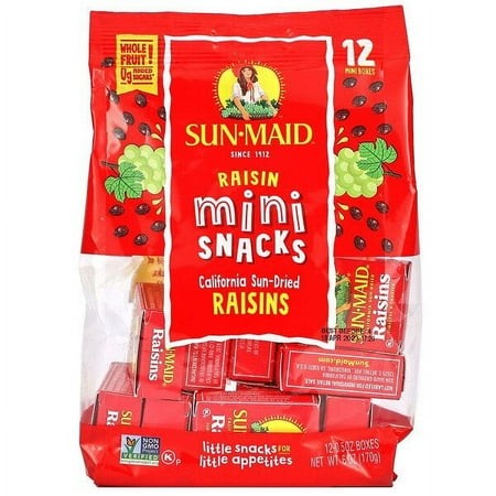 Sun-Maid  Raisin Mini Snacks  12 Boxes  0.5 Oz Pack of 3