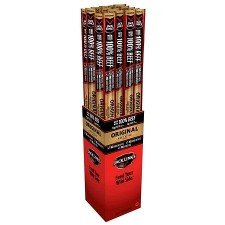 Jack Link S Original Beef Sticks  1.84 Oz  Protein-Rich Snack  24 Count Box