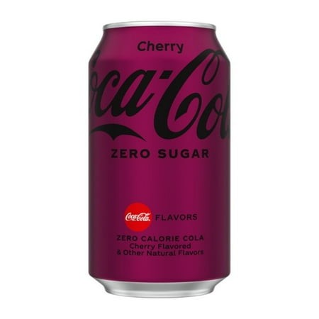 Coca-Cola Cherry Zero Sugar Soda 12oz Cans  18 Units