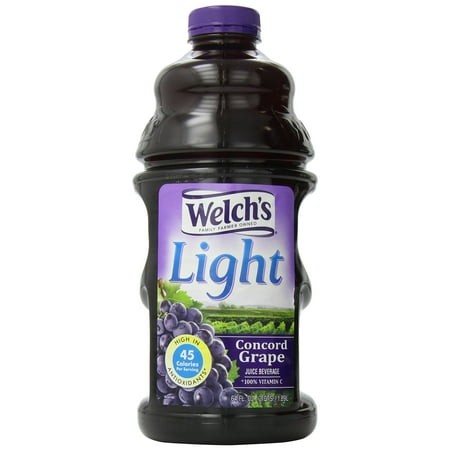 Welch S Light Juice  Concord Grape  No Sugar Added  64 Oz. (Pack of 4)