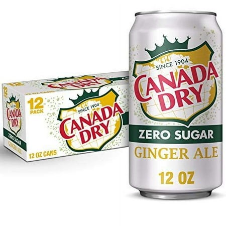 Canada Dry Zero Sugar Ginger Ale Soda  12 Fl Oz Cans  12 Pack