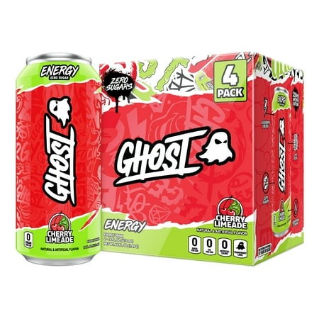 Cherry Limeade Energy Drink  Zero Sugars  16 Fl Oz  4 Pack Cans