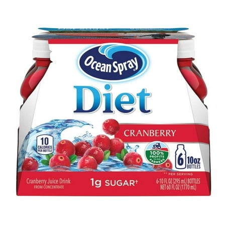 Ocean Spray  Diet Cranberry Juice Drink  10 Oz Bottle  6 Ct