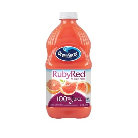 Ocean Spray 100% Juice  Ruby Red Grapefruit Blend  60 Ounce Bottle (Pack of 8)