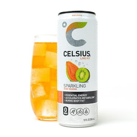 CELSIUS Sparkling Kiwi Guava  Functional Essential Energy Drink 12 Fl Oz (Pack of 12)