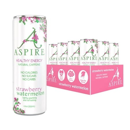Aspire Healthy Energy Drink with Natural Caffeine - No Calories  Sugar and Carbs | Vitamins B  C  & Biotin | No Preservatives  Gluten Free | Suitable 