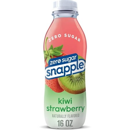 Snapple Zero Sugar Strawberry Kiwi Juice Drink  16 Fl Oz Recycled Plastic Bottle