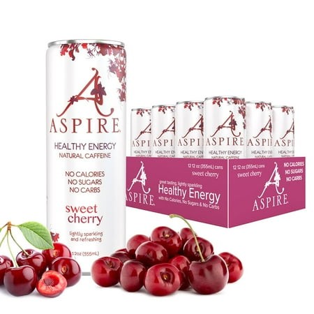 Aspire Healthy Energy Drink with Natural Caffeine - No Calories  Sugar and Carbs | Vitamins B  C  & Biotin | No Preservatives  Gluten Free | Suitable 