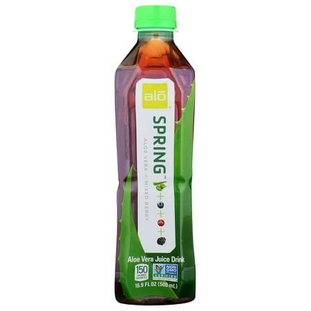 Alo Spring Alo Vera Juice  Mixed Berry  16.9 Fl Oz (500Ml) Bottles  Pack of 12