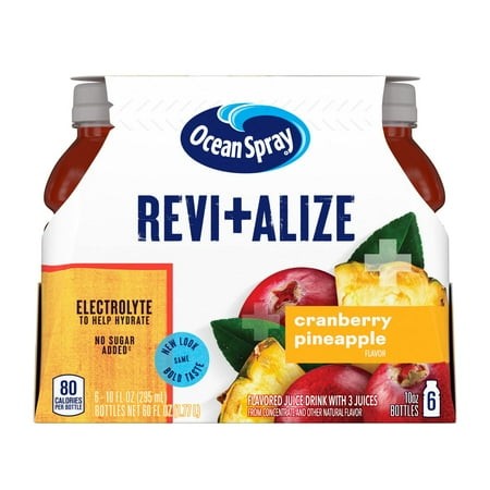 Ocean Spray Revitalize Cranberry Pineapple Juice  10 Fl Oz  6 Count