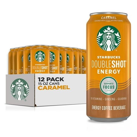 Starbucks Doubleshot Energy Drink Coffee Beverage  Caramel  15 Oz Cans (12 Pack)