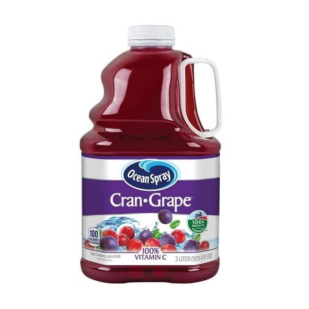 Ocean Spray Cran-Grape Juice Drink  3 Liter Bottle (Pack of 16)