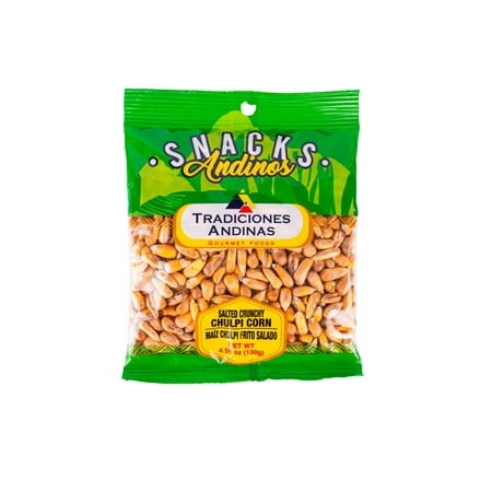 Tradiciones Andinas AF08 Salted Crunchy Chulpe Corn 4.59 Oz - Snack Chulpi Frito Y Salado  Salty Fried  Peruvian Products Ready to Eat  Individual Bag