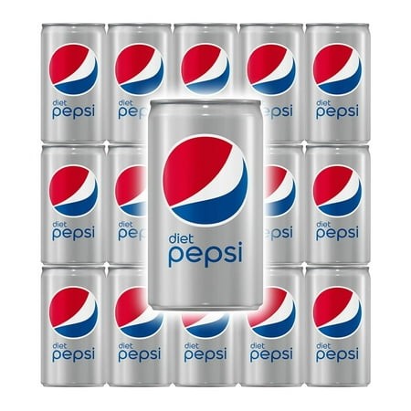 Diet Pepsi Cola  7.5 Fl Oz Mini Can (Pack of 15  Total of 122.5 Oz)