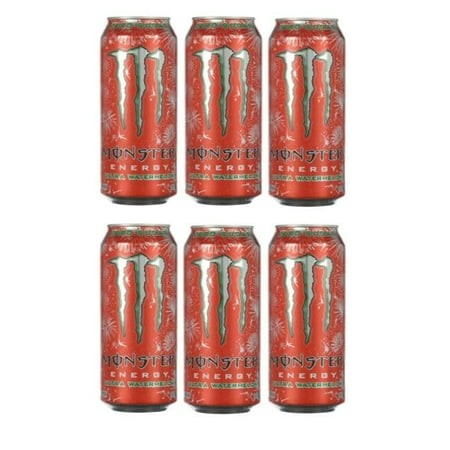 Monster Energy Ultra Watermelon Zero Sugar 16 Fl Oz Can  Pack of 6