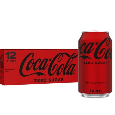 Coke Zero Sugar Cola Soda  12 Ounce Can (Pack of 12) (Package May Vary)