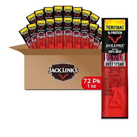 Jack Links Premium Cuts Beef Steak  Teriyaki  Strips  Bulk 1 Ounce (Pack of 72)