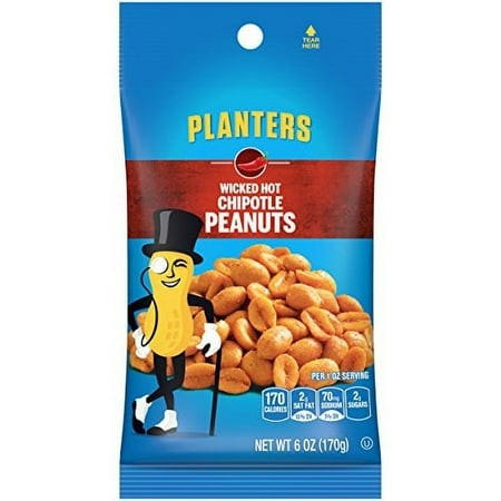 Planters Dry Roasted Peanuts  Chipotle  6 Ounce (Pack of 6)