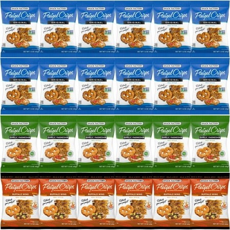Pretzel Crisps Variety Pack SE33 - Bulk Assortment Snack Factory (24 Count)
