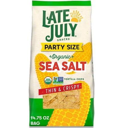 Late July Snacks Thin SE33 and Crispy Organic Tortilla Chips Sea Salt  14.75 Oz