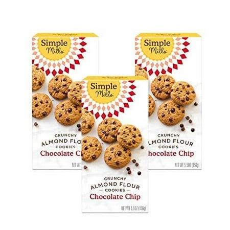 Simple Mills Almond Flour .. Crunchy Cookies  Chocolate Chip .. - Gluten Free  Vegan  .. Healthy Snacks  Made with .. Organic Coconut Oil  5.5 .. Oz (