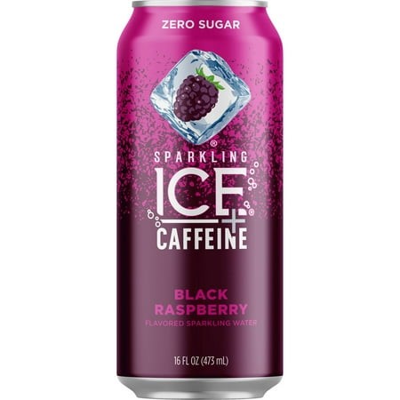 Sparkling Ice Sparkling Ice +Caffeine Zero Sugar Black Raspberry Sparkling Water 16 Fl Oz