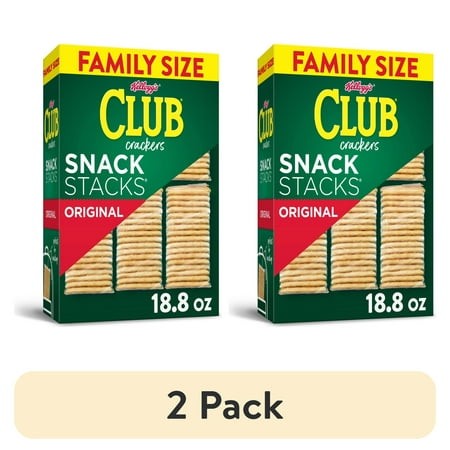 (2 Pack) Club Snack Stacks Original Crackers  Lunch Snacks  18.8 Oz  9 Count