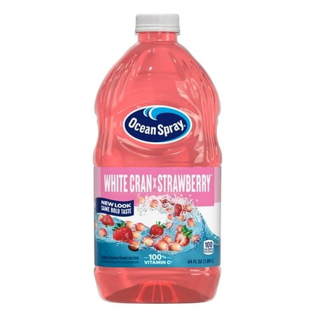 Ocean Spray White Cran-Strawberry Juice Drink  64 Fl Oz Bottle