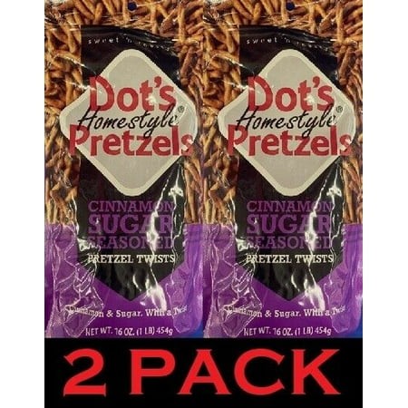 Homestyle CINNAMON SUGAR Seasoned Pretzel Twists Family Size 16 Oz 2 PACK