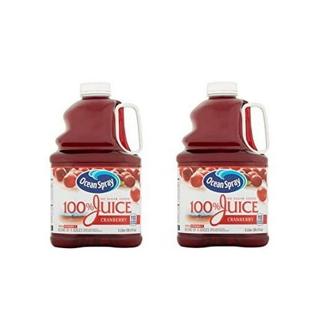 Ocean Spray 100% Juice No Sugar Added   101.4 FL OZ per Bottle (2 Bottle) (Cranberry)