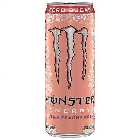 Monster Energy  Ultra Peachy Keen  Sugar Free Energy Drink  12 Fl Oz  12pk