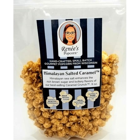 Renée’s Himalayan Salted Caramel Crunch™ Gourmet Popcorn - Buttery Caramel Crunch™ and Pink Himalayan Sea Salt on Fresh Popped Corn  Snack or G