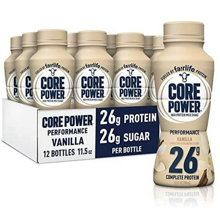 Fairlife Core Power 26g Protein Milk Shakes  Ready to Drink for Workout Recovery  No Artificial Sweeteners  Vanilla  11.5 Fl Oz (Pack of 12)