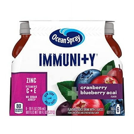 Ocean Spray Immunity Cranberry Bluberry Acai Juice  10 Fl Oz  6 Count