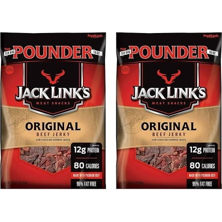 Jack Links Beef Jerky  Original Flavor  16 Ounce  2 Pack