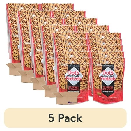 (5 Pack) Dot S Pretzels Original Seasoned Pretzel Twists Value Pack | Bundle | 5 Ounce | Pack of 10