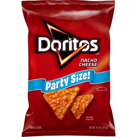 Doritos Nacho Cheese Flavored Tortilla Chips - Triangular Corn Chips Blasted with Zesty Nacho Cheese Seasoning (14.5oz Bag)