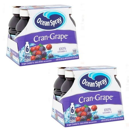 Ocean Spray: Cran-Grape 10 Oz Juice Drink  6 Pk(Case of 2)