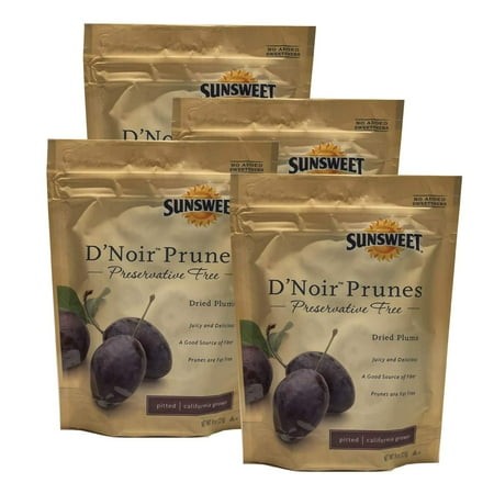 Sunsweet D Noir Prunes 8 Oz (Pack of 4)