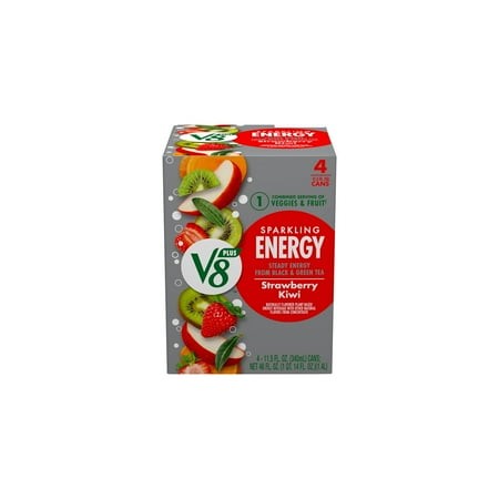 V8 SPARKLING +ENERGY Strawberry Kiwi Energy Drink  11.5 Fl Oz Can (Pack of 14)