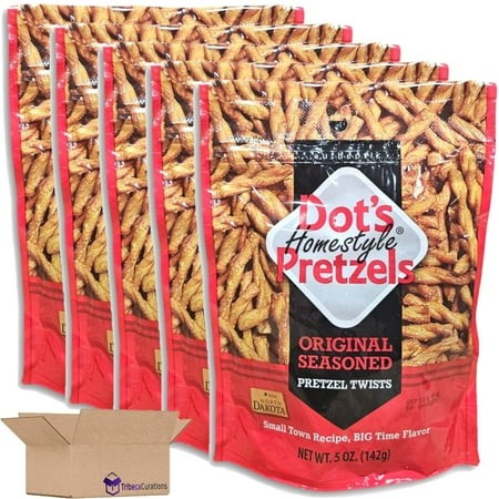 Dot S Pretzels Original Seasoned Pretzel Twists Value Pack | Bundle | 5 Ounce | Pack of 5