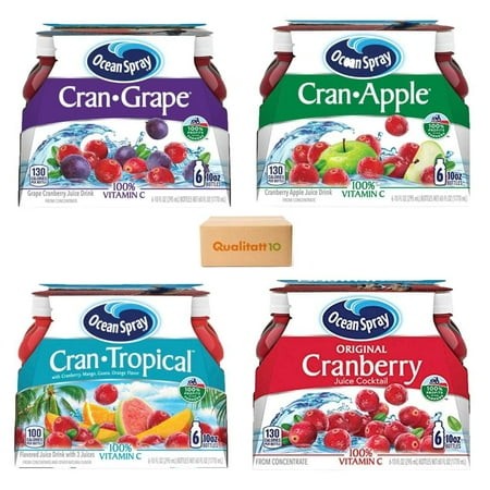 Ocean Spray Cran Tropical Original Cranberry Grape   Variety Pack Fl Oz 24 Pack by