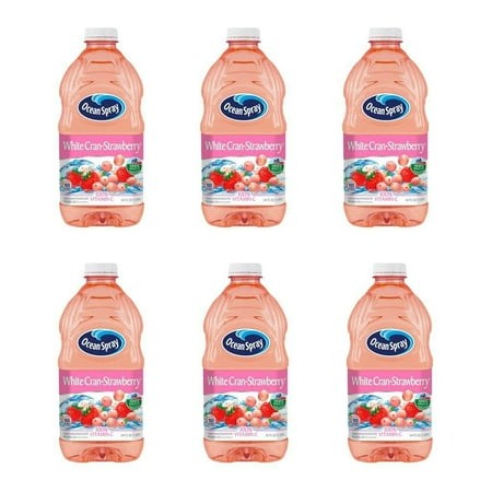 Ocean Spray White Cran Strawberry Juice 64 Fl Oz 6 Pack by