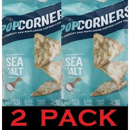 2x SEA SALT Popped Corn Crisps Snacks 7 Oz Bag - 2 PACK
