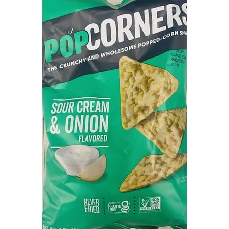 SOUR CREAM & ONION Popped Corn Crisps Snacks 7 Oz Bag
