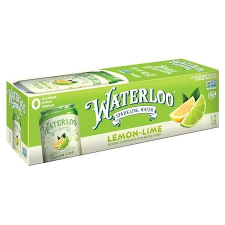 Waterloo Sparkling Water  Lemon-Lime Naturally Flavored  12 Fl Oz Cans  Pack of 12 | Zero Calories | Zero Sugar or Artificial Sweeteners | Zero Sodium