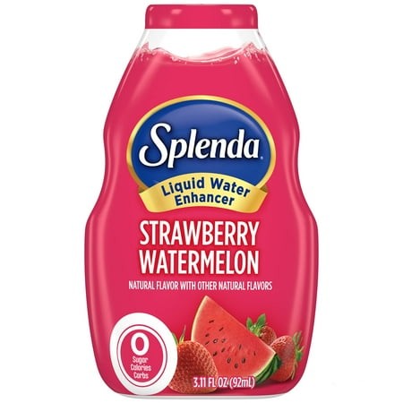 SPLENDA Liquid Water Enhancer Drops  Sugar Free  Zero Calorie  Natural Flavor  Concentrated Drink Mix  3.11 Fl Oz Each Bottle (Strawberry Watermelon  